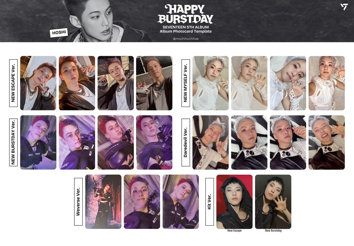 seventeen 5th album: happy burstday — hoshi album photocard