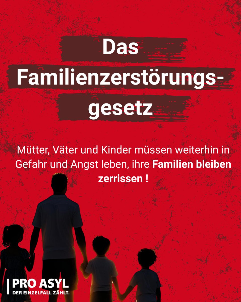 Morgen stimmt das Kabinett über Dobrindts Gesetzesentwurf ab, den Familiennachzug für subsidiär Schutzberechtigte für „zunächst zwei Jahre“ komplett auszusetzen. Dieses Familienzerstörungsgesetz ist eine Katastrophe für die Menschen, die vor Krieg und Verfolgung geflohen sind.