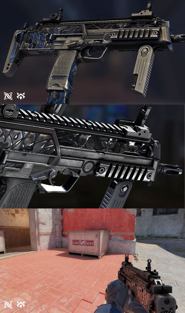 Nextgenz_cyril's tweet photo. #13thday MP7 | Black vitrail with  my bro @seanmikdesign for @CounterStrike ! Hope you like it, new vitrails comes soon❤️ https://t.co/ADWqtyleHP
