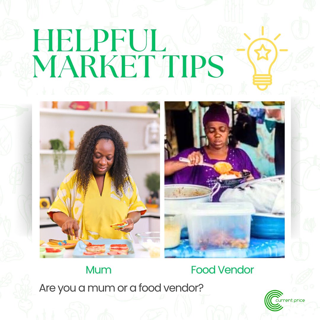 CurrentpriceNG's tweet photo. Whether you're a mum, or food vendor—Current Price is your tool for:

📌 Tracking price trends
📌 Avoiding overpricing
📌 Planning shopping smarter

Tag someone that needs Food Price Updates below

#CurrentPrice
#Mum #FoodVendor https://t.co/qN7HI5MSYk