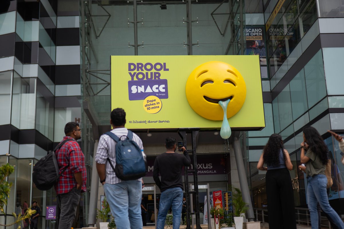 Impact Magazine (@impact_onnet) on Twitter photo Snacc by Swiggy just dropped a mouthwatering billboard at Nexus Koramangala. What are your thoughts on this cool billboard ?
<a href="/Swiggy/">Swiggy Food</a> <a href="/MadisonWorldIND/">Madison World</a> Snacc by Swiggy just dropped a mouthwatering billboard at Nexus Koramangala. What are your thoughts on this cool billboard ?
<a href="/Swiggy/">Swiggy Food</a> <a href="/MadisonWorldIND/">Madison World</a>