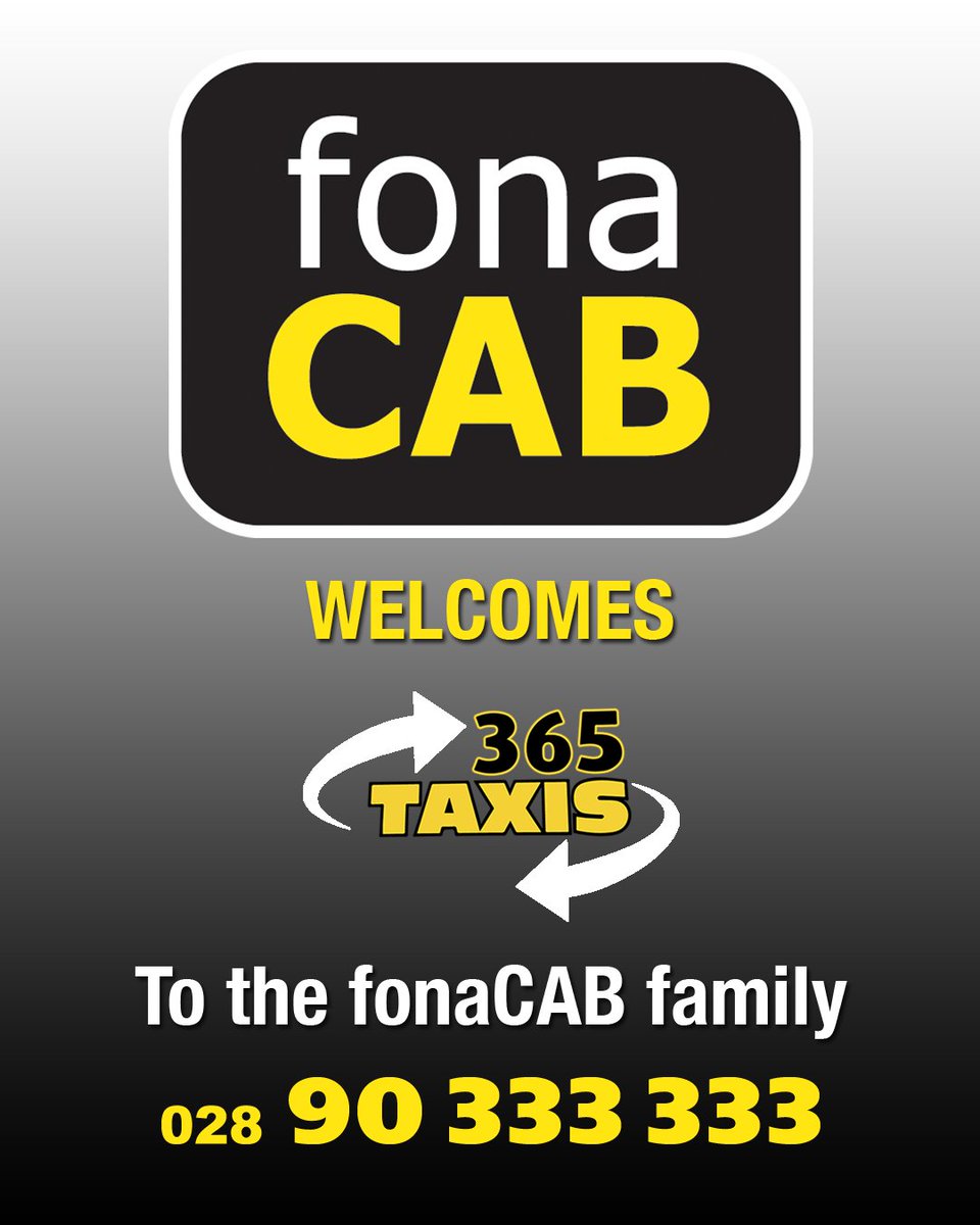 From today, 27th May 2025, 365 Taxis is now part of fonaCAB. We’d like to use this opportunity to thank each and every passenger from 365 for your business over the years and welcome you to fonaCAB
You will find that your 365 APP continues to work as before, and the telephone