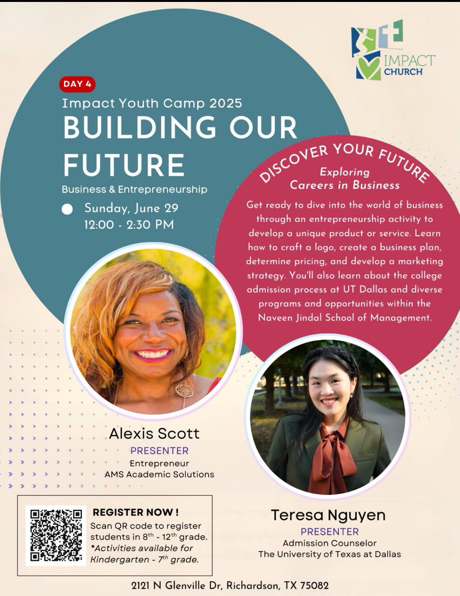 My first event of the summer.  If you know of anyone who might be interested please register via the QR code.  #alexismath #Alexis_4E