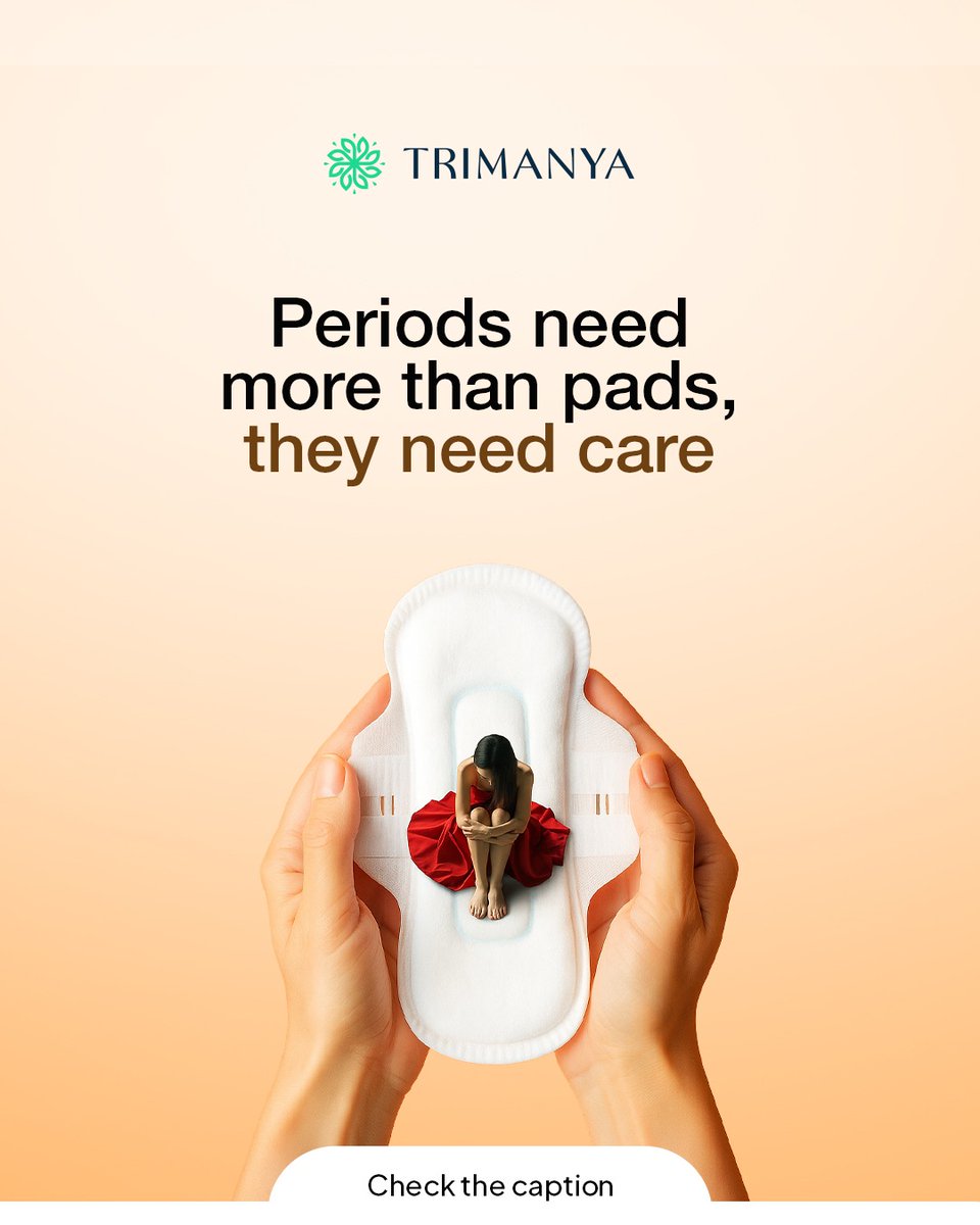 Trimanya_'s tweet photo. Periods need more than pads — they need care. 🌿
Trimanya offers Ayurvedic support to ease cramps, calm the mind, and nurture you through your cycle. 💚 https://t.co/Ch4sNTjXVp