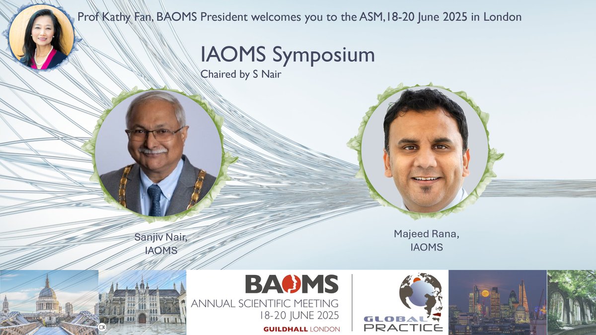 BAOMS (@baomsofficial) on Twitter photo Following a great #ICOMS2025 meeting in Singapore, <a href="/BAOMSOfficial/">BAOMS</a> look forward to welcoming Sanjiv Nair & Majeed Rana the #BAOMS2025's #IAOMS symposium.
Remember to register: baoms.org.uk/professionals/…
#omfs #conference #GlobalPractice
<a href="/KathyFanSurgeon/">Prof KathyFan PhD, FRCSEd, FDS RCSEng, FRCS OMFS</a>, <a href="/jtg_baoms/">Junior Trainee Group - BAOMS</a> , <a href="/FitOmfs/">OMFS FiT</a> Following a great #ICOMS2025 meeting in Singapore, <a href="/BAOMSOfficial/">BAOMS</a> look forward to welcoming Sanjiv Nair & Majeed Rana the #BAOMS2025's #IAOMS symposium.
Remember to register: baoms.org.uk/professionals/…
#omfs #conference #GlobalPractice
<a href="/KathyFanSurgeon/">Prof KathyFan PhD, FRCSEd, FDS RCSEng, FRCS OMFS</a>, <a href="/jtg_baoms/">Junior Trainee Group - BAOMS</a> , <a href="/FitOmfs/">OMFS FiT</a>
