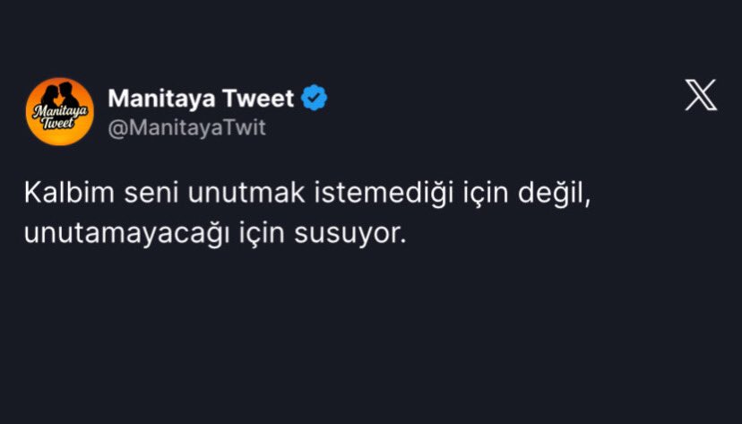 Kalbim seni unutamayacağı için susuyor.