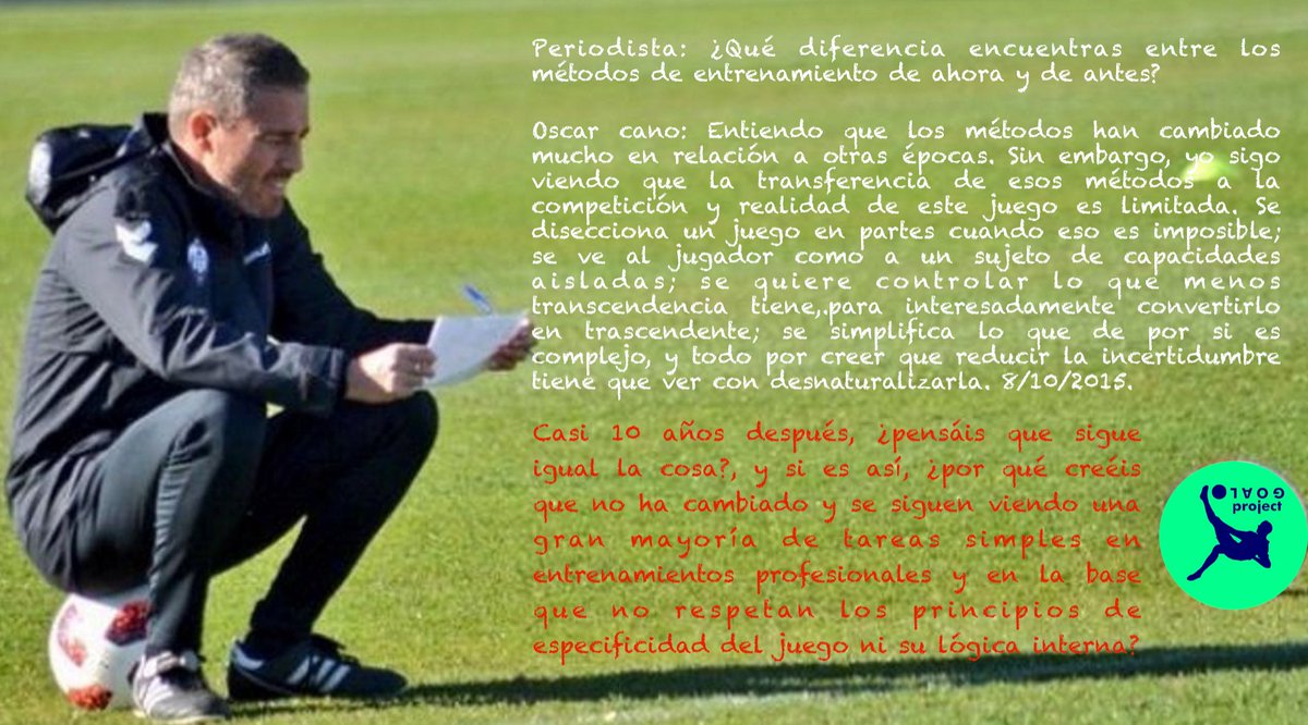 Oscar Cano lo comentaba en el 2015:  se disecciona el juego, se aíslan capacidades, se simplifica lo complejo. Casi 10 años después ¿seguimos igual?, ¿Por qué seguimos simplificando y viendo tareas que no respetan la especificidad del juego ni su lógica interna?.