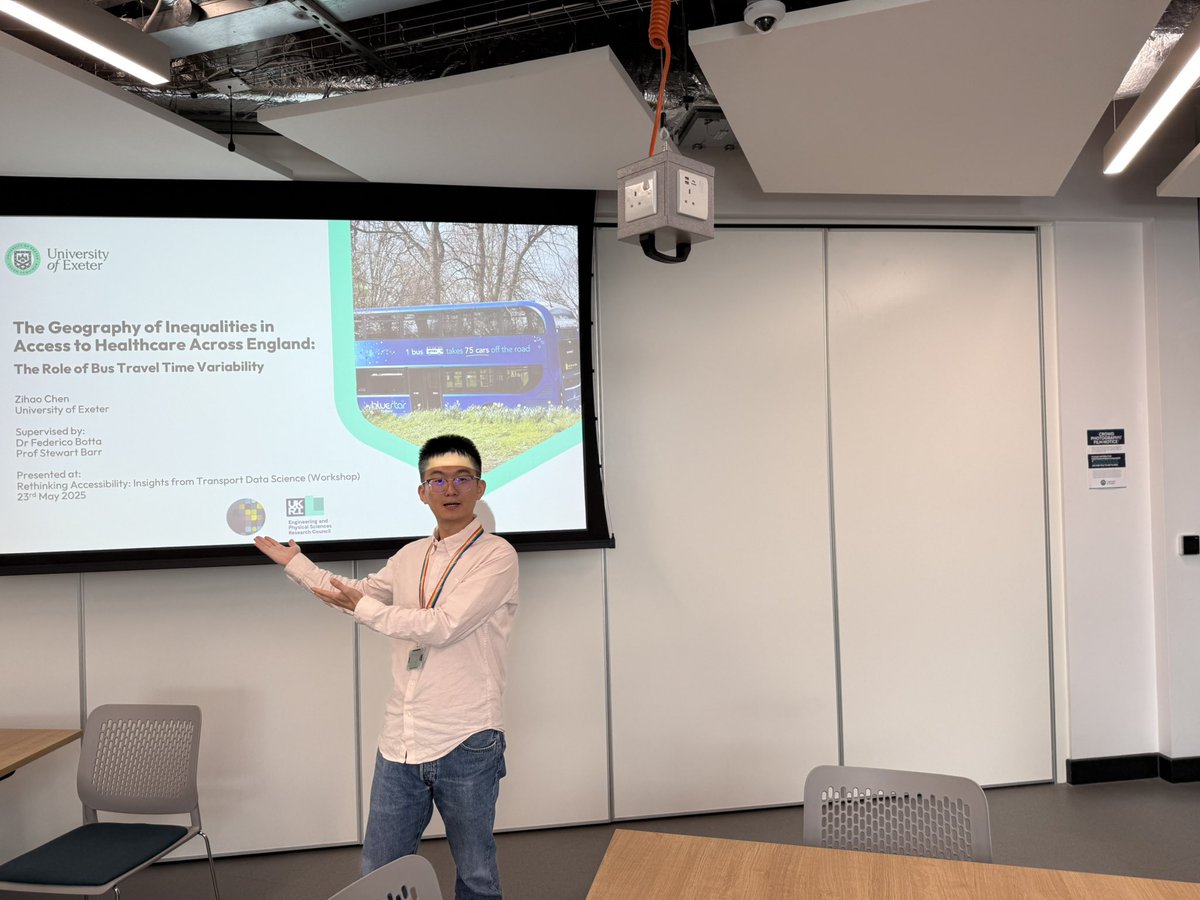 Zihao Chen (@zihao_chen_) on Twitter photo Last Friday we hosted Rethinking Accessibility: Insights from Transport Data Science — a one-day workshop bringing together researchers, policymakers & practitioners to explore transport data & accessibility. Thanks to <a href="/UniExeterIDSAI/">Uni of Exeter's Institute for Data Science and AI</a> for sponsoring and everyone who joined! Last Friday we hosted Rethinking Accessibility: Insights from Transport Data Science — a one-day workshop bringing together researchers, policymakers & practitioners to explore transport data & accessibility. Thanks to <a href="/UniExeterIDSAI/">Uni of Exeter's Institute for Data Science and AI</a> for sponsoring and everyone who joined!