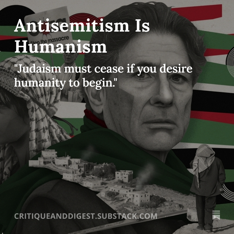 "Secondly—and I cannot stress this enough—since the Second World War, our history of antisemitism has been reframed and distorted to answer two overriding demands, both of which compressed this phenomenon into a single question of racism. The first is the imperative to explain