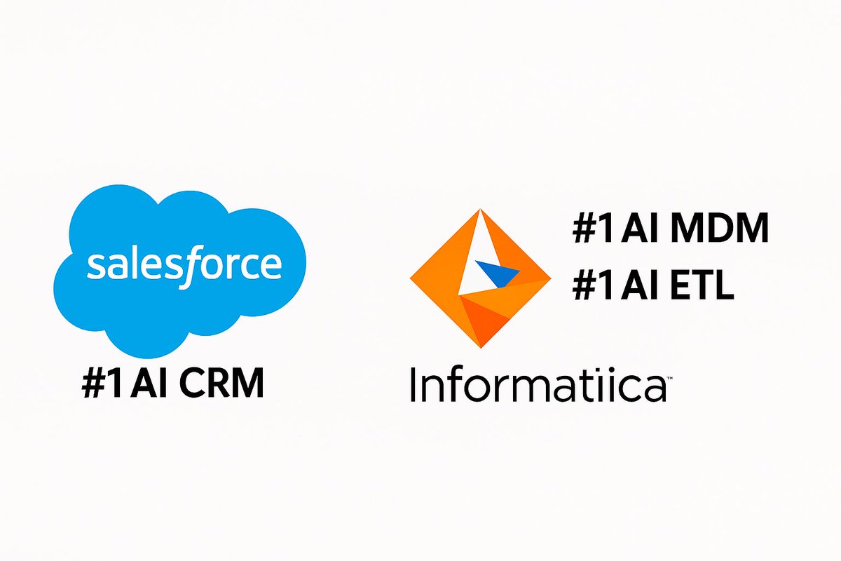 Marc Benioff (@benioff) on Twitter photo Excited that Salesforce is acquiring <a href="/Informatica/">Informatica</a> for ~$8B—uniting the #1 AI CRM with the #1 AI MDM & ETL to power Agentforce, Data Cloud, Tableau, MuleSoft & Customer 360. Together, CLAIRE and Einstein forge the ultimate AI-data platform: trusted, explainable & built to scale. Excited that Salesforce is acquiring <a href="/Informatica/">Informatica</a> for ~$8B—uniting the #1 AI CRM with the #1 AI MDM & ETL to power Agentforce, Data Cloud, Tableau, MuleSoft & Customer 360. Together, CLAIRE and Einstein forge the ultimate AI-data platform: trusted, explainable & built to scale.