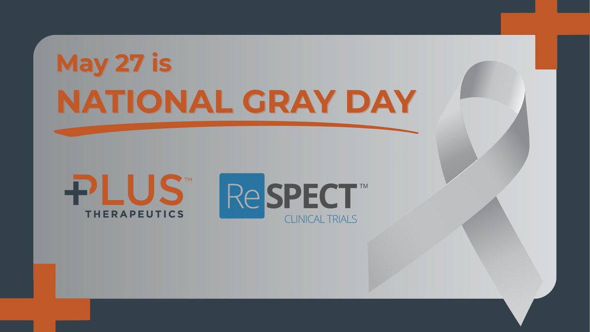 plustxinc's tweet photo. Today is #NationalGrayDay. Our team is actively recruiting #glioblastoma (#GBM) patients for the ongoing RESPECT-GBM Phase 2 clinical trial. Please visit the website if you or someone you know may be eligible: https://t.co/ZkCSLnHaPA

#GrayMay #GoGrayinMay #BTAM #BrainTumorStrong https://t.co/AvPlUViCnS