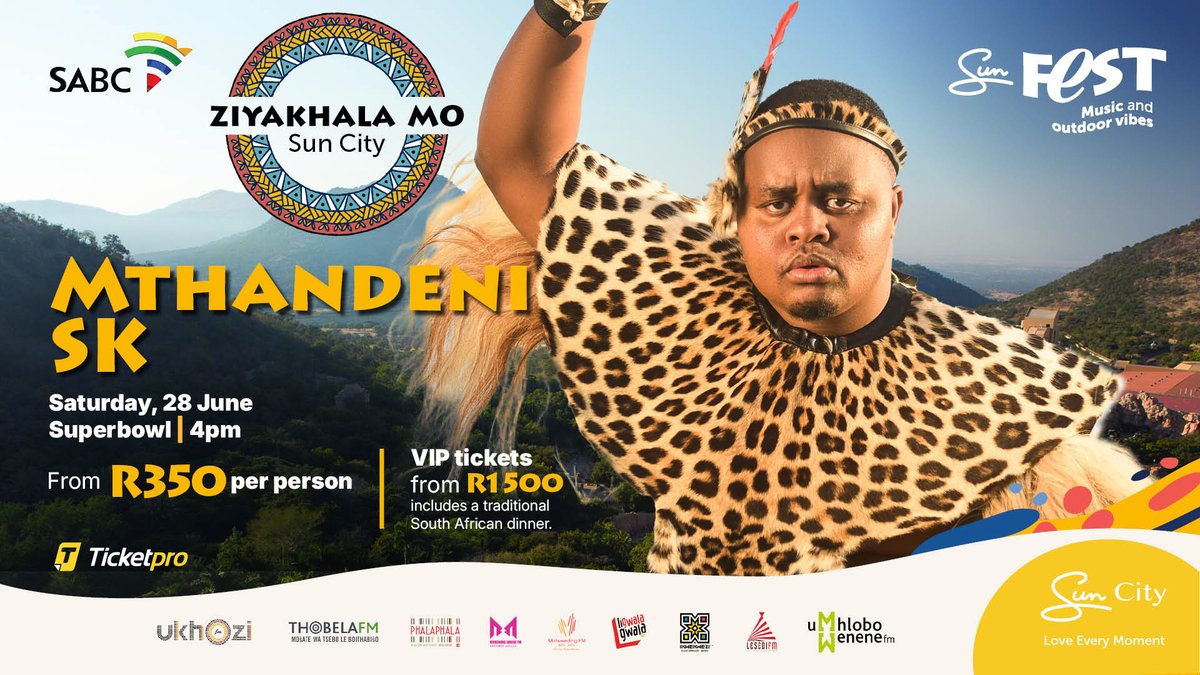 SABCPlus's tweet photo. 🔥 Choose your fighter:​
 🇱🇸 Ntate Stunna vs 🇿🇦 Mthandeni SK​

​Ziyakhala eSun City, 28 June!​
🎟️ From R350 | VIP R1500 (itickiti liphuma nokudla kwesintu)​

​Thenga amathikithi ku-Ticketpro 🎫​

​#SunFest25 #SunFestfun #LoveEveryMoment #ZiyakhalaMoSunCity https://t.co/Z0jFC6dqwR