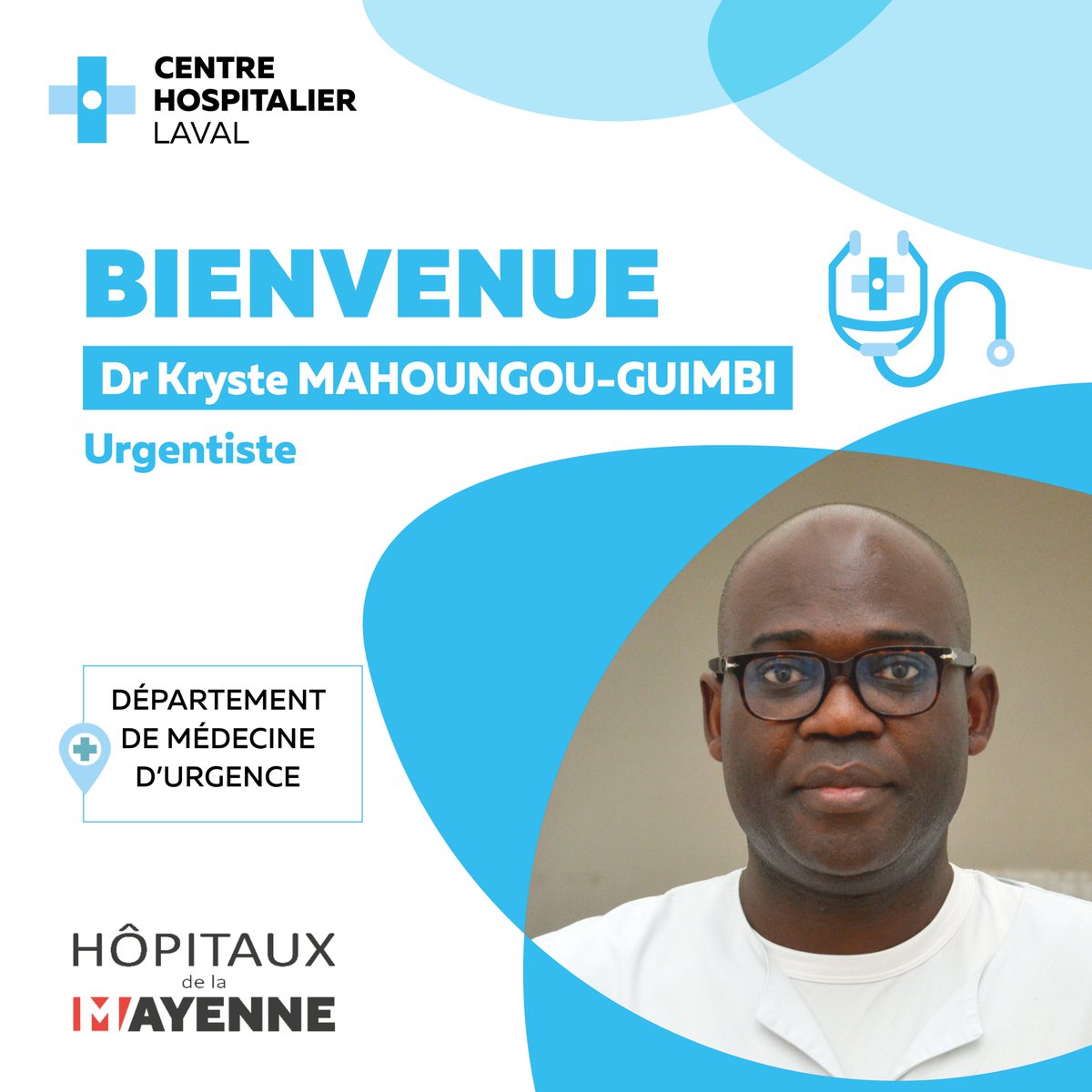 CH Laval (@chlaval53) on Twitter photo 👩⚕️Nous souhaitons la bienvenue au Dr Kryste MAHOUNGOU-GUIMBI, qui a rejoint en février l'équipe d’urgentistes !
#bienvenue #recrutement #chlaval #urgentiste #urgences 👩⚕️Nous souhaitons la bienvenue au Dr Kryste MAHOUNGOU-GUIMBI, qui a rejoint en février l'équipe d’urgentistes !
#bienvenue #recrutement #chlaval #urgentiste #urgences