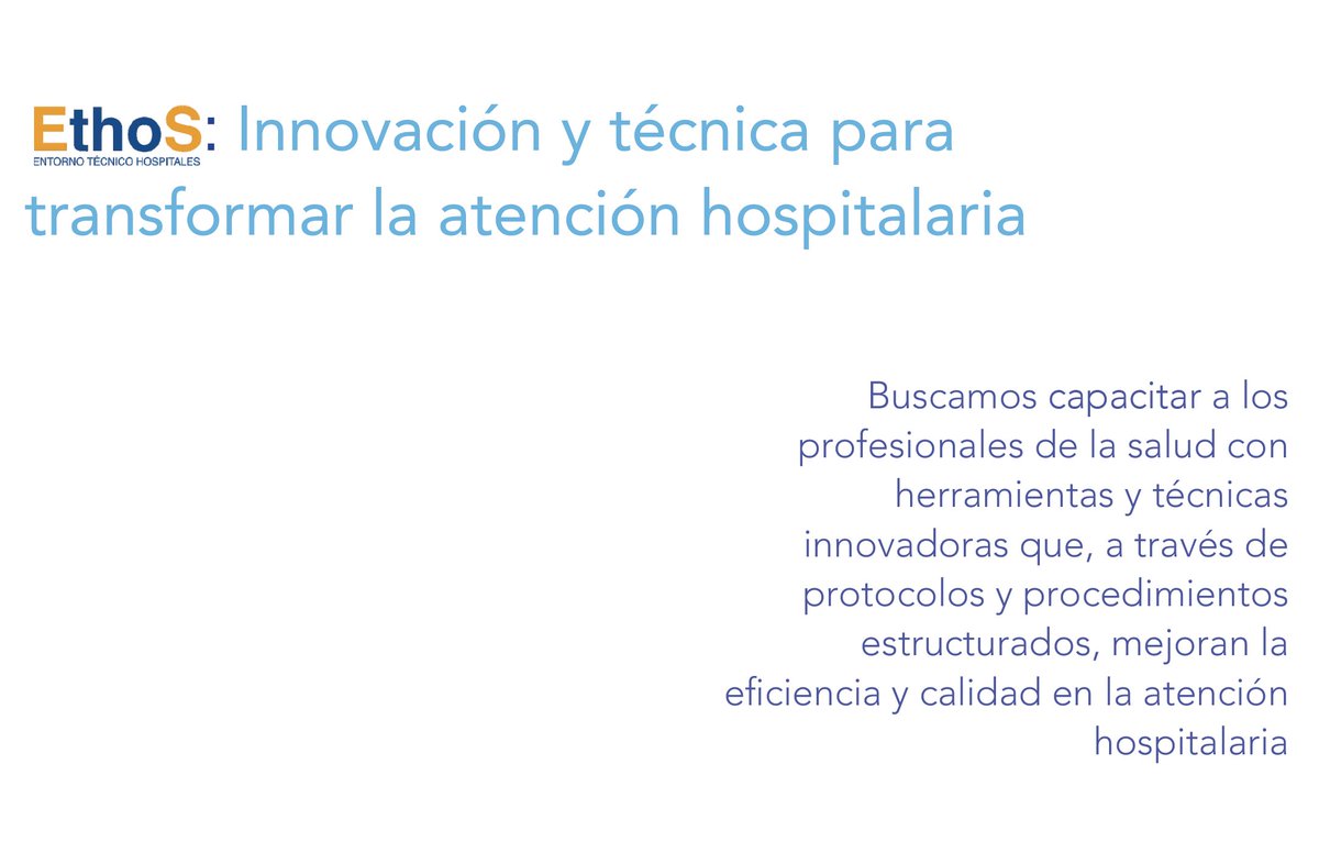 ⁉️ ¿QUÉ BUSCA ETHOS?
  
🔧🏥 ETHOS: Innovación y técnica para transformar la atención hospitalaria

📷 ¡Inscripciones abiertas! Plazas limitadas📢
👉 lnkd.in/eVCK-c23

#GestiónHospitalaria #Salud #FormaciónSanitaria #ETHOS #Hospitales