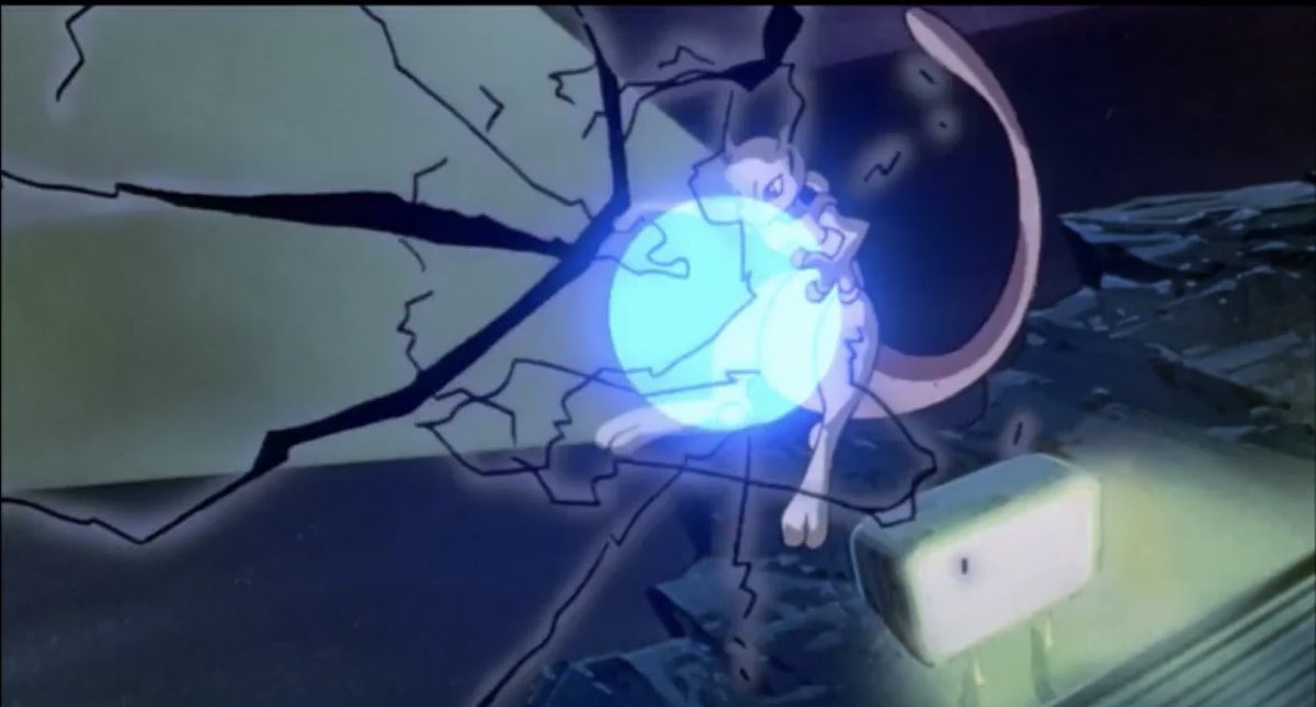 mewtwo_lives's tweet image. 逆襲でミュウに反撃されたミュウツーの呻き声が好き。
その後目を光らせながら砂煙から出てくるカッコいい姿も好き。