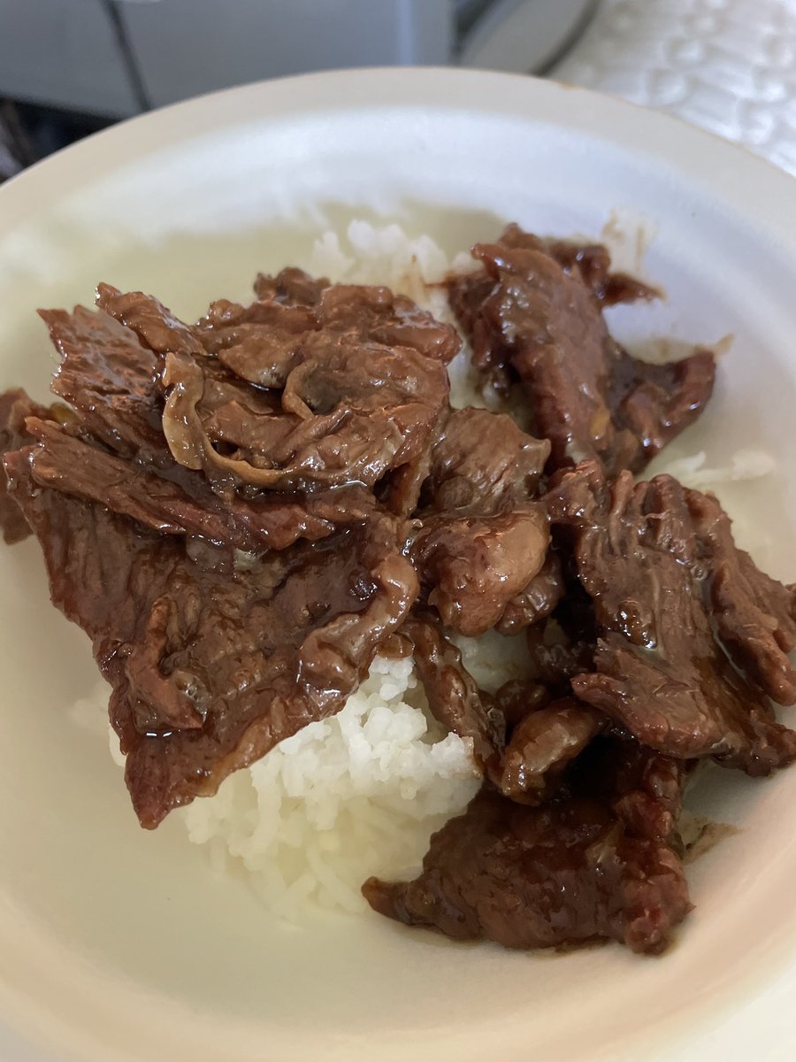 My small breakfast portion before working out. Bulgogi.