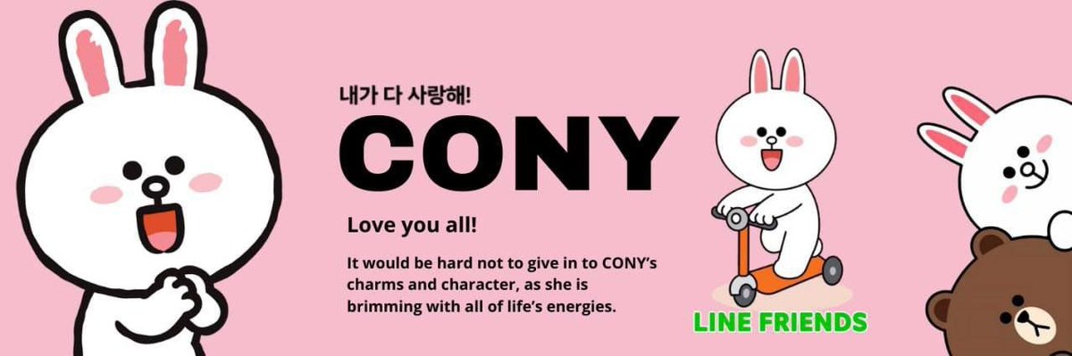 🔥Cùng xem hôm nay chúng ta có gì nào? - Một siêu sao toàn cầu của LINE Friends 🐰
CONY (コニー, Konī) lấy cảm hứng từ chú thỏ Cony duy nhất!!

Chắc hẳn ai dùng LINE cũng biết đến nó, Cony là BIỂU TƯỢNG văn hóa đại chúng — xuất hiện trong phim hoạt hình, hàng