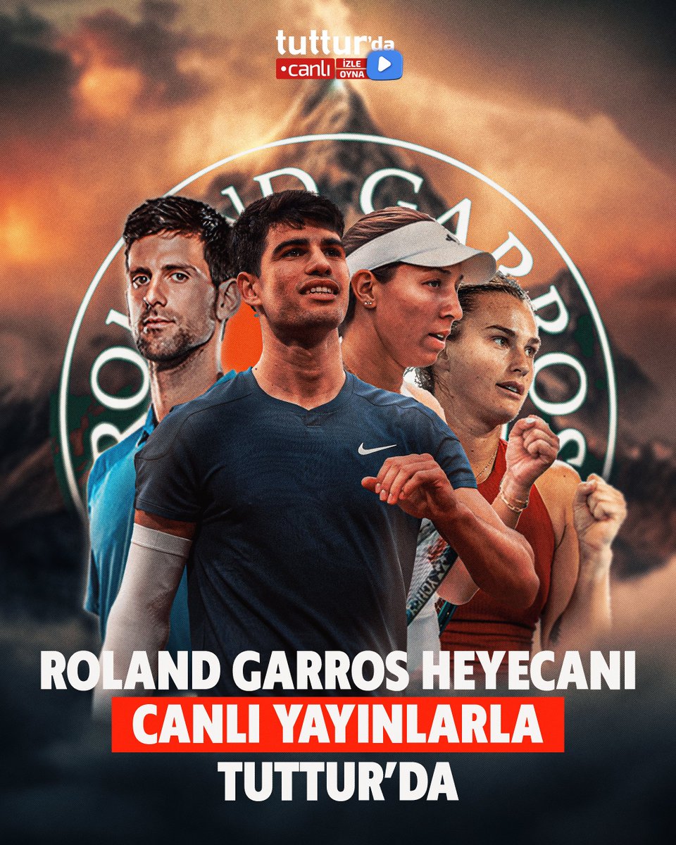 Toprak kortun kalbi Paris’te atıyor! 🎾

Roland Garros heyecanı CANLI YAYIN ve CANLI BAHİSLERLE tuttur’da! 📺🔥

👉 tuttur.go.link/Bf4M4