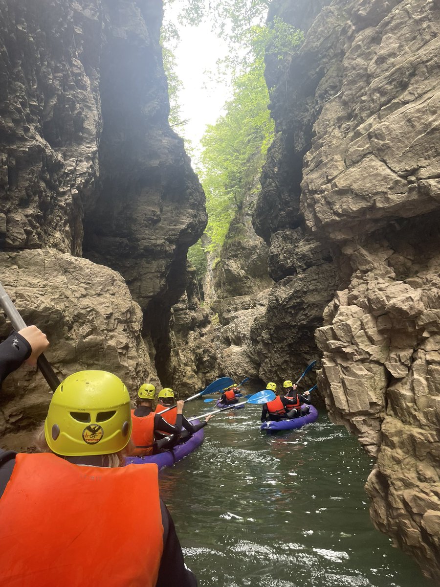 SamuelWardSport's tweet photo. Italy 2025: A very ‘wet’ day today! Kayaking through a stunning gorge and some mountain biking…and a brave performance from all despite a few falls!!!

Currently relaxing at the hotel before heading off for some football and volleyball this evening! https://t.co/jxVBSMTPG2