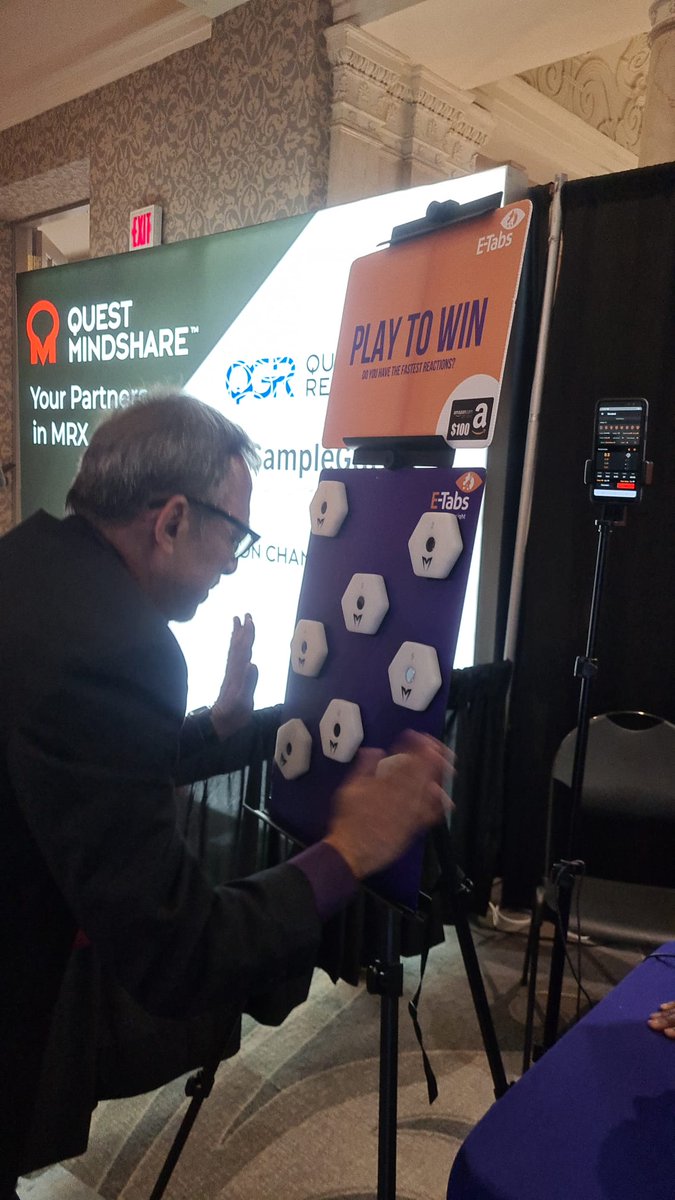 Day one at Canadian Research Insights Council (CRIC) is well underway with attendees tackling the play to win light-reaction game and others uncovering hidden E-Tabs keys around the venue 🔑💡

If you’re here at CRIC, come say hi at Booth 3!
#CRIC #CRICCanada