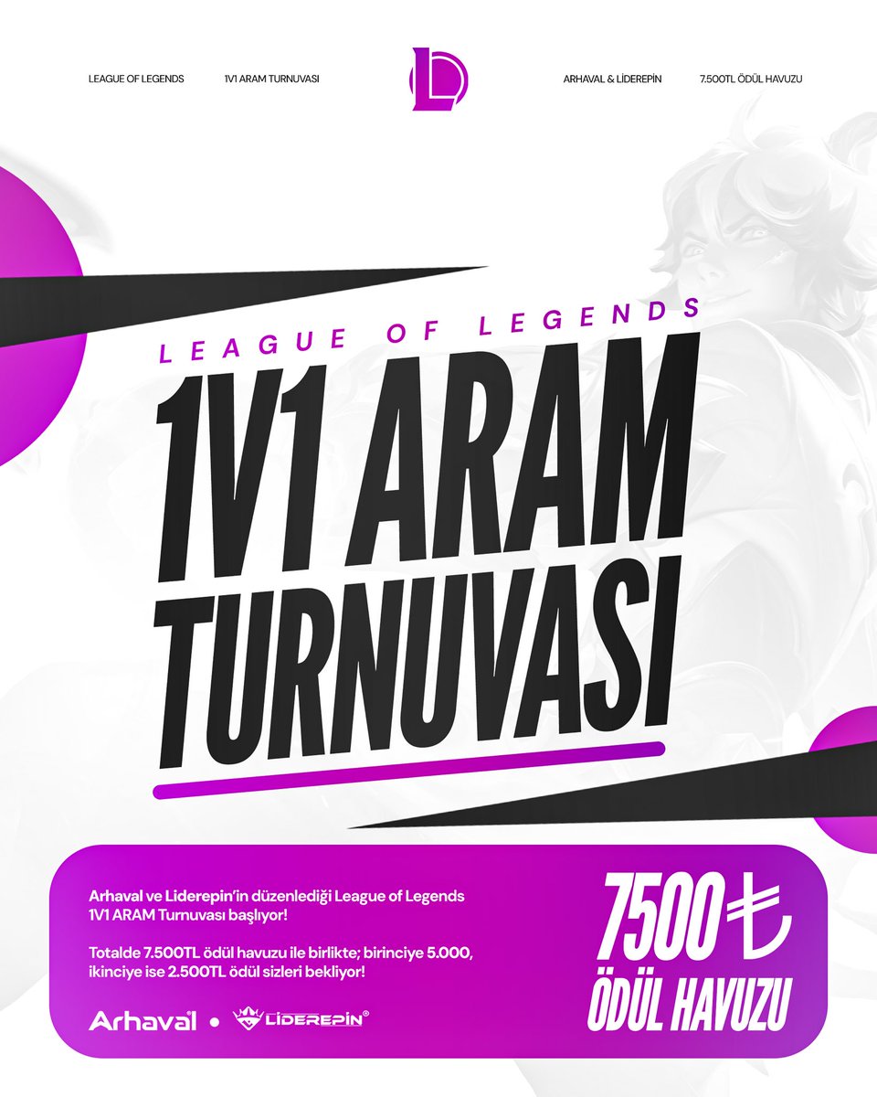 Arhaval (@arhavalcom) on Twitter photo Selamlar 🤚 <a href="/liderepincom/">LİDER EPİN</a> Sponsporluğunda 7500₺ ödüllü 1VS1 Aram turnuvası kayıtları başladı ! 31 Mayıs Cumartesi günü Saat 16:00’da görüşmek üzere !
Yapmanız gereken tek şey Discord adresimiz üzerinden turnuvaya kayıt olmak. Tüm detaylar Discord sunucumuzda mevcut. Selamlar 🤚 <a href="/liderepincom/">LİDER EPİN</a> Sponsporluğunda 7500₺ ödüllü 1VS1 Aram turnuvası kayıtları başladı ! 31 Mayıs Cumartesi günü Saat 16:00’da görüşmek üzere !
Yapmanız gereken tek şey Discord adresimiz üzerinden turnuvaya kayıt olmak. Tüm detaylar Discord sunucumuzda mevcut.