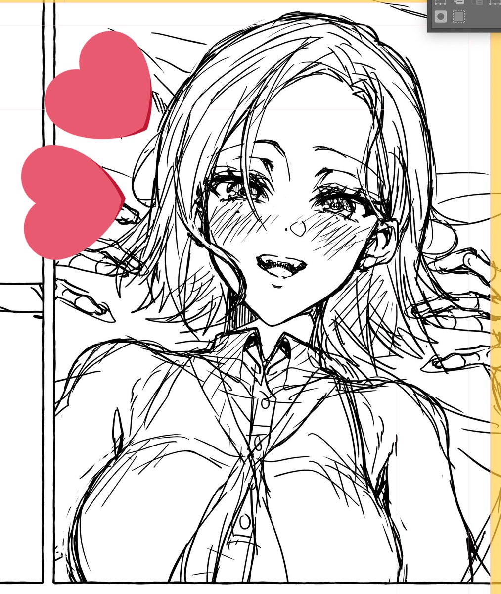 ここまで髪型崩すと誰か分からん気もして悩む…がシチュ的にやりたい…… 今週中にあげたいけど5Pある🙂 