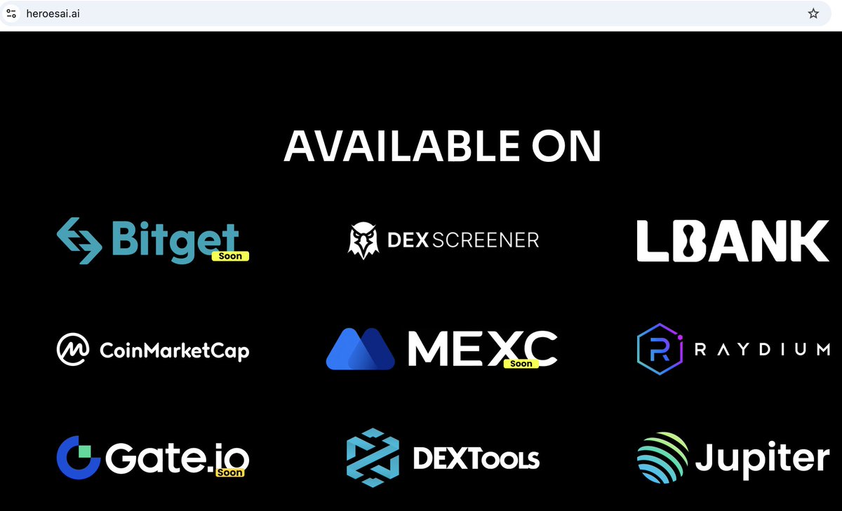 TheHeroesAi's tweet photo. Website updated ✅
https://t.co/ZePrAQFrnF
We’re ready to grow — and you need to be part of it.
Big things are coming ⏳
Our community is getting stronger every day.
Let’s build the future together, Heroes!
#HeroesAI #Heroes #Solana #Altseason #meme $Sol
#memecoin #Sol #Token #ElonMusk #Trumpcoin #Listing #CEXListing