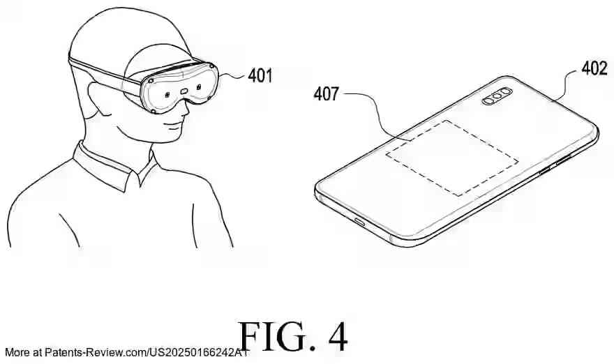 PatentPulse's tweet photo. Introducing Samsung's latest patent application #US20250166242A1: a #WearableDevice designed to enhance #AugmentedReality experiences.
This device connects with external electronics to identify and display virtual objects, aiding in wireless power sharing. It uses a camera to capture surroundings and a processor to display virtual guides for chargeable locations.
Explore the future of with this groundbreaking application by #Samsung $SSNLF. #PatentApplication #WearableTech #VirtualReality