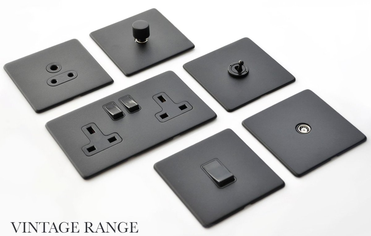 sparksdirect's tweet image. The Vintage Matt Black range from Heritage Brass includes #switches, sockets, LED dimmers, USB sockets, data socket outlets, and other media and phone #sockets come with a #vintage style finish on a screwless plate.

sparksdirect.co.uk/brands/heritag…