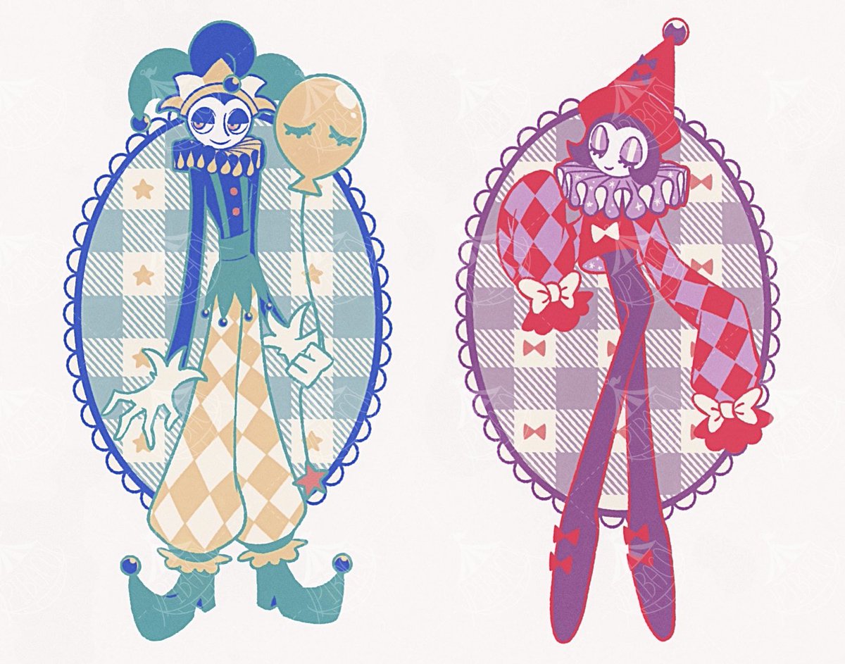 「うちの道化師達なんぼでも見てほしい」|🎪ぴば子🎪(᨟ ͜● ᨟)のイラスト