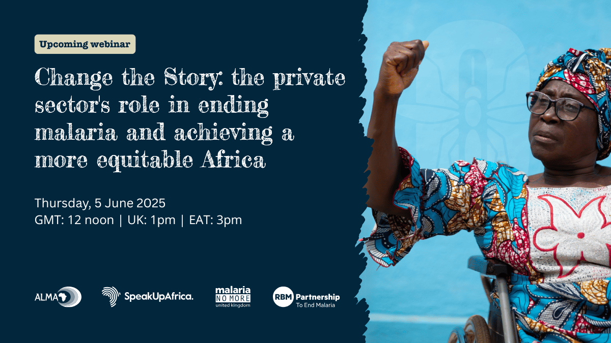 ALMA2030 (@alma_2030) on Twitter photo 📢 Register for our upcoming webinar:
Change the Story: The Private Sector’s Role in Ending Malaria & Achieving a More Equitable Africa
🗓️ 5 June 2025 | 🕛 12PM GMT
🌍 Interpretation in FRE & PORT
🔗 bit.ly/3FteVjY
Hosts: <a href="/SpeakUpAfrica1/">Speak Up Africa</a> | <a href="/ALMA_2030/">African Leaders Malaria Alliance (ALMA)</a> | 📢 Register for our upcoming webinar:
Change the Story: The Private Sector’s Role in Ending Malaria & Achieving a More Equitable Africa
🗓️ 5 June 2025 | 🕛 12PM GMT
🌍 Interpretation in FRE & PORT
🔗 bit.ly/3FteVjY
Hosts: <a href="/SpeakUpAfrica1/">Speak Up Africa</a> | <a href="/ALMA_2030/">African Leaders Malaria Alliance (ALMA)</a> |