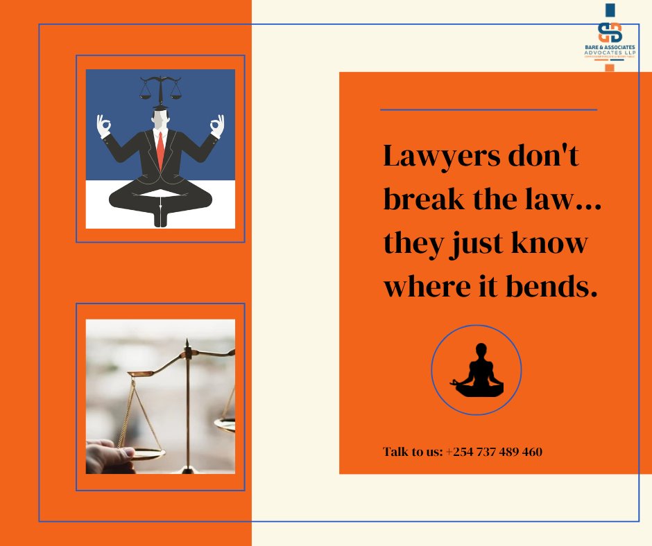 BareAdvocates's tweet image. Good lawyers know the rules. Great ones know the loopholes.
#LegalHumour  #lawyersknowbest  #KnowTheLaw  #LegalLoopholes  #SmartLawyering