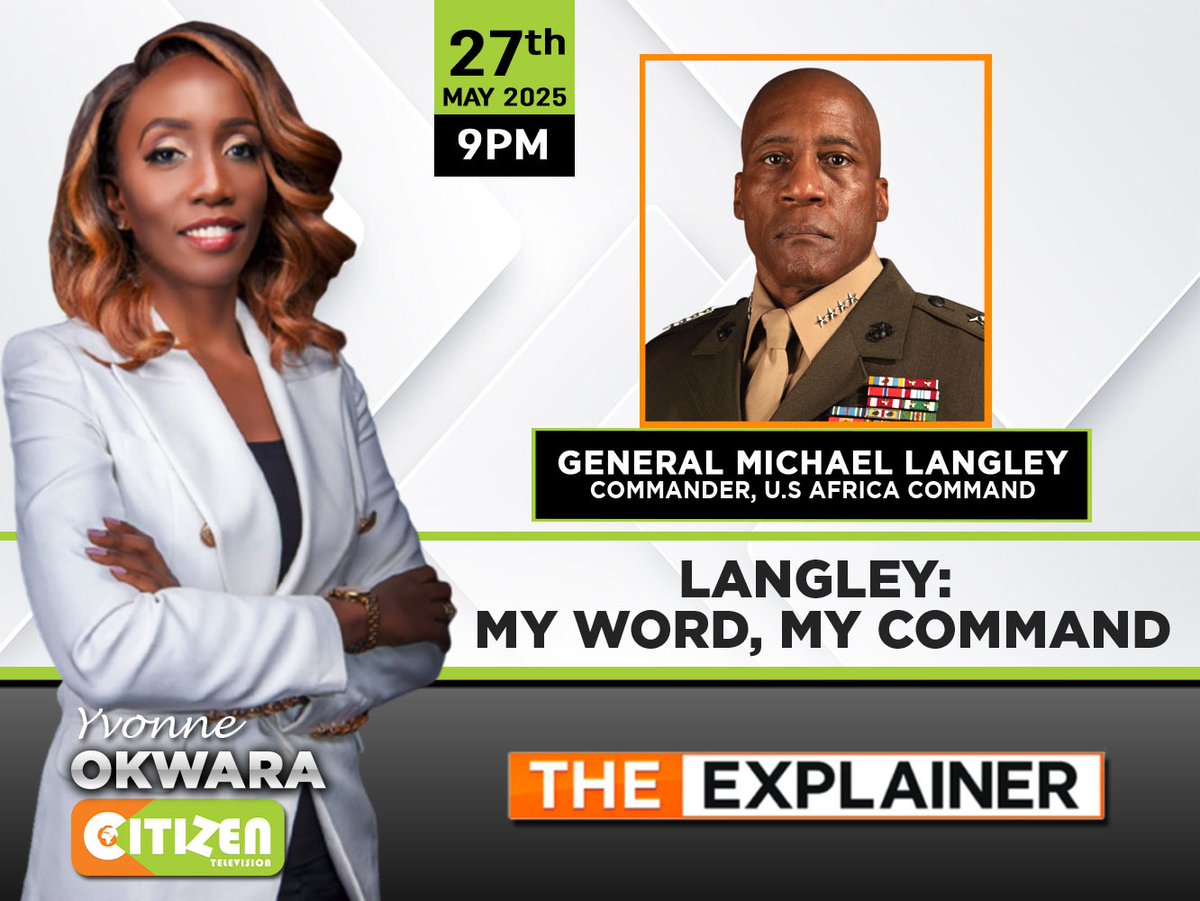 Citizen TV Kenya (@citizentvkenya) on Twitter photo On #CitizenExplainer tonight, <a href="/YvonneOkwara/">Yvonne Okwara</a> sits down with the Commander of US AFRICOM, General Michael Langley, on his statements on Burkina Faso's President Traore, as well as the state of security of the region On #CitizenExplainer tonight, <a href="/YvonneOkwara/">Yvonne Okwara</a> sits down with the Commander of US AFRICOM, General Michael Langley, on his statements on Burkina Faso's President Traore, as well as the state of security of the region