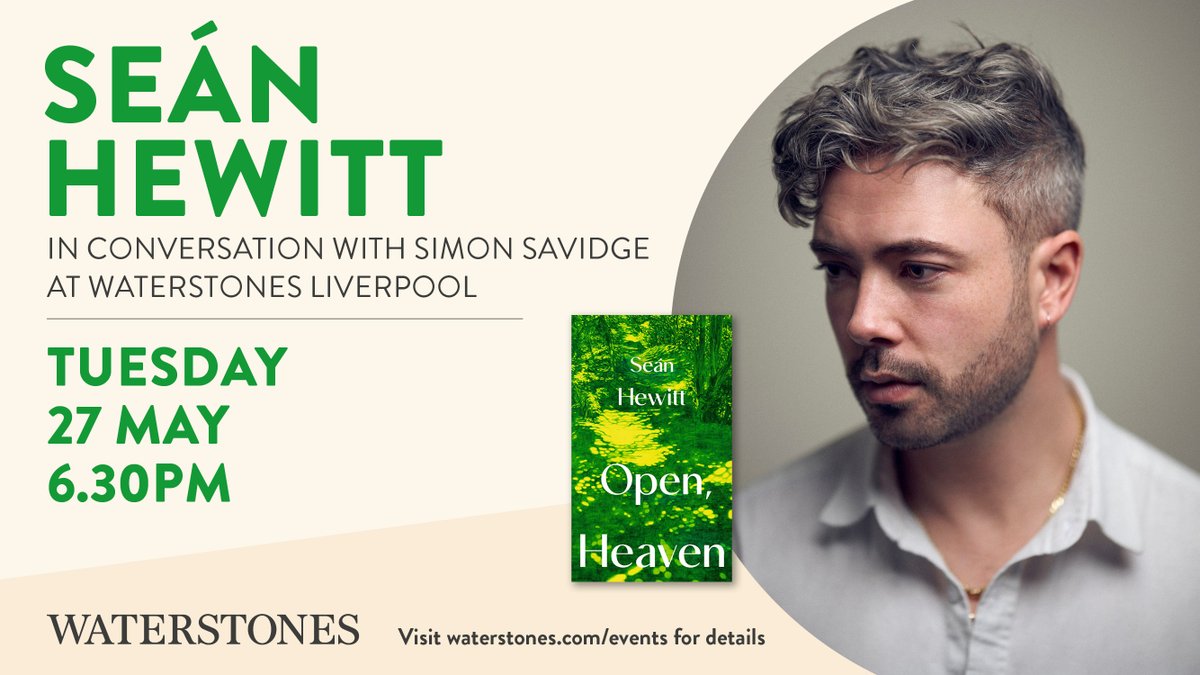 We are sorry to announce that our scheduled event with Sean Hewitt due to take place this evening will not now go ahead as planned. Ticket holders should already have received an email outlining this and giving details of their refund. We apologise for any inconvenience caused.