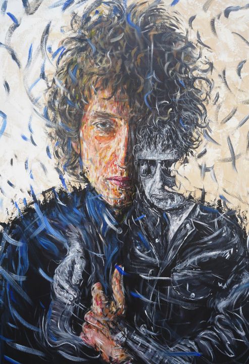 Art of the Day: "Bob Dylan: The Poet". Buy at: ArtPal.com/petergraysart?…