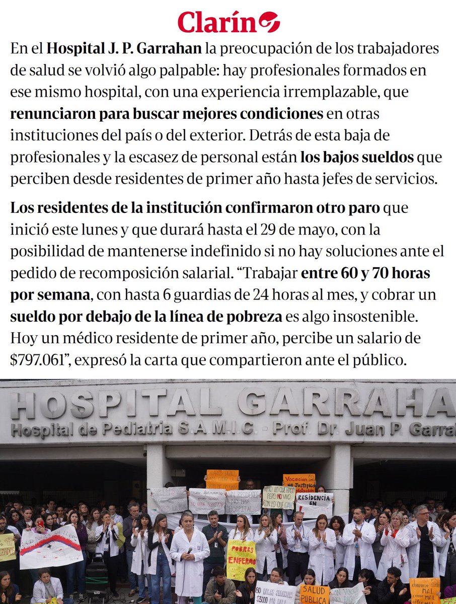 "Garrahan":
Por el reclamo de los trabajadores del Hospital Garrahan