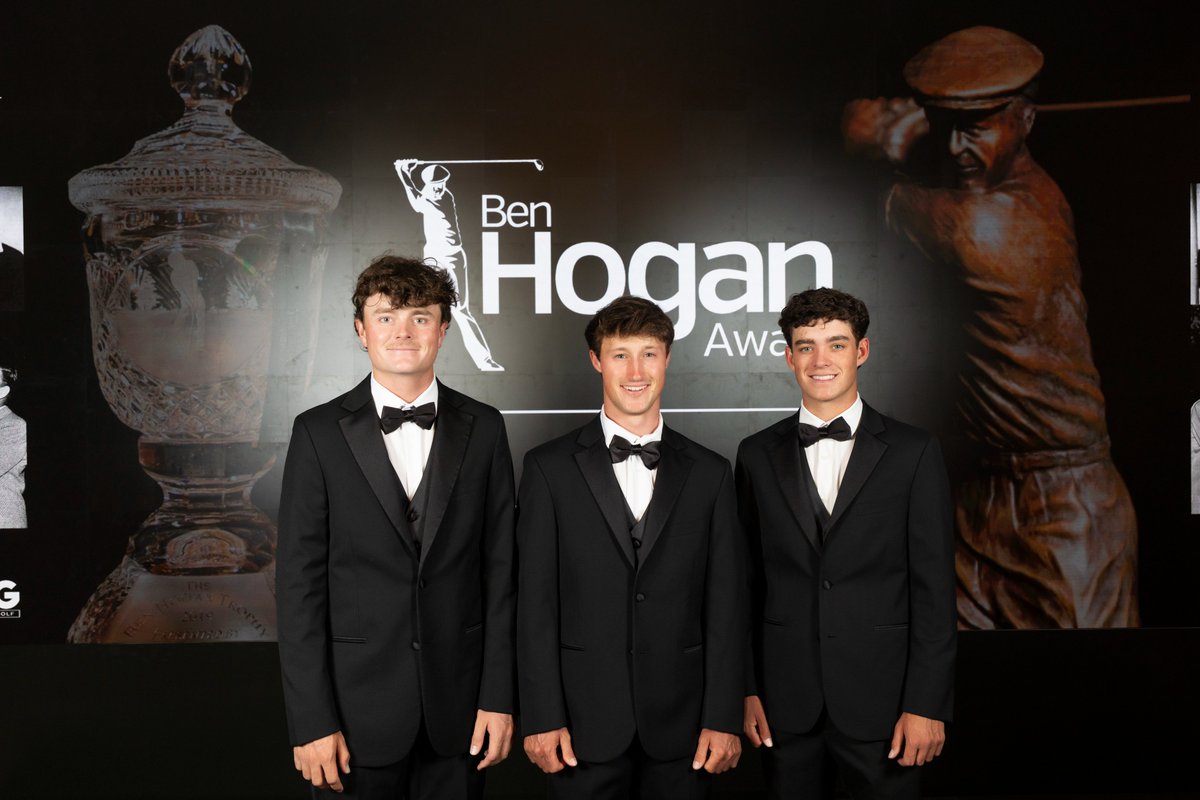 One week ago, this incredible trio was at the Ben Hogan Award Dinner. Today, all 3 officially have earned their
<a href="/PGATOUR/">PGA TOUR</a> cards through <a href="/PGATOURU/">PGA TOUR University</a>. Congratulations to Luke, David and Jackson!