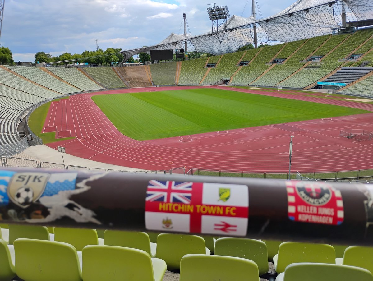 nigethegooner's tweet photo. @HitchinTownFC are massive everywhere we go, now at the Olympic Stadium Munich https://t.co/nDIA0cALq5