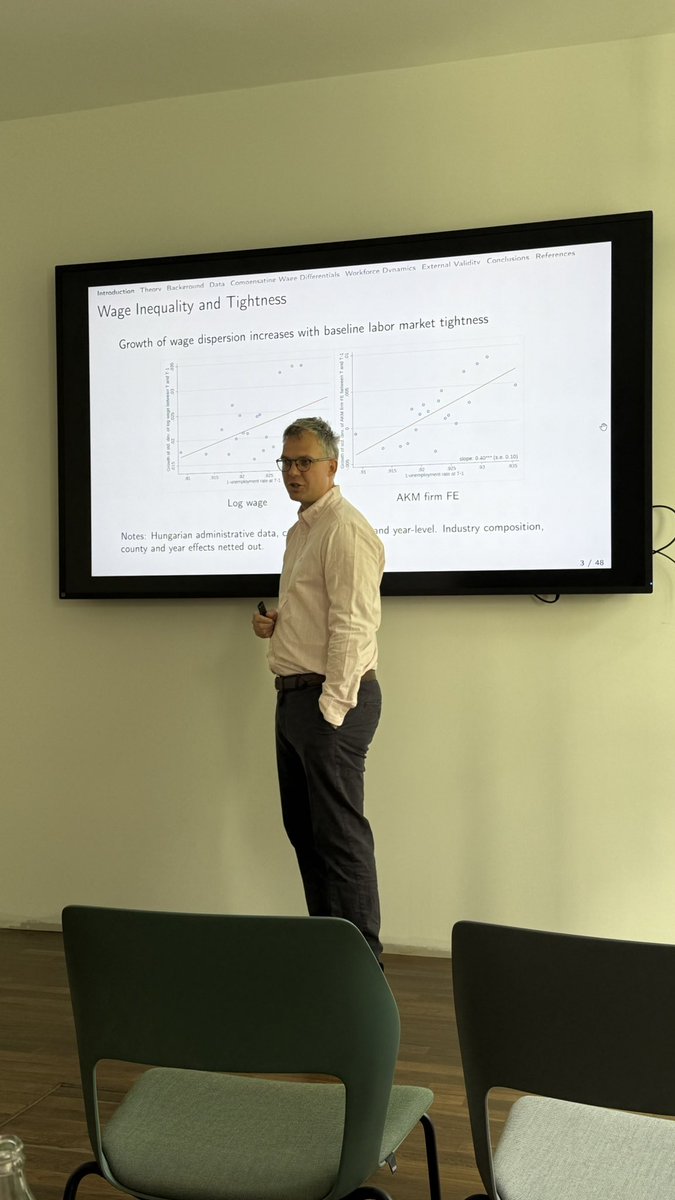 ROCKWOOL Foundation Berlin (@rf_berlin) on Twitter photo We are very happy to have <a href="/attilalindner/">Attila Lindner</a> in this week’s RFBerlin Applied Economics Seminar presenting “Labor Market Tightness, Wage Inequality and Workplace Amenities”. We are very happy to have <a href="/attilalindner/">Attila Lindner</a> in this week’s RFBerlin Applied Economics Seminar presenting “Labor Market Tightness, Wage Inequality and Workplace Amenities”.