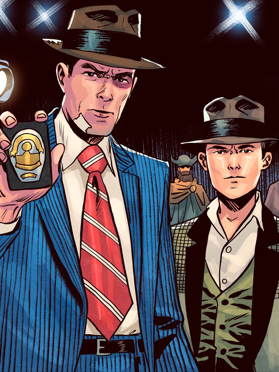 Tony James - Star Noir is on Kickstarter (@tslashj) on Twitter photo A detective and his alien partner. Los Angeles. 1947. 👽🕵️ #art #comics
A: <a href="/pablodbonis/">Pablo De Bonis</a>
C: <a href="/vinitownsend/">🏳️🌈Vinicius Townsend🏳️🌈</a> A detective and his alien partner. Los Angeles. 1947. 👽🕵️ #art #comics
A: <a href="/pablodbonis/">Pablo De Bonis</a>
C: <a href="/vinitownsend/">🏳️🌈Vinicius Townsend🏳️🌈</a>