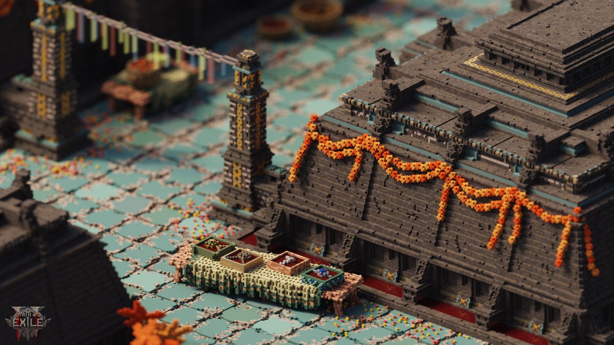 Aggorat. The logo is voxelize by me. 
---  
#voxelart #magicavoxel #3dart #PathOfExile2 #noAI