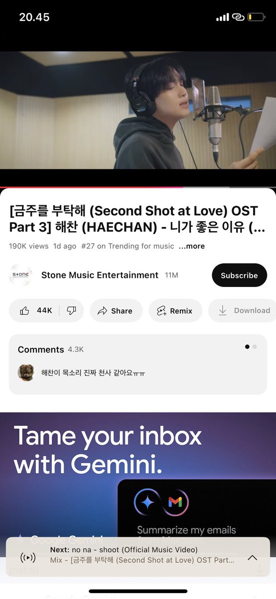 ᯓ★ Streaming party for HAECHAN🌻‧₊˚ 

해찬 (HAECHAN) - 니가 좋은 이유 (A Thousand Reasons) MV

🎬youtu.be/-io3ZkzEWjs?si

tags: <a href="/doughpain/">Brynn - long rest</a> <a href="/chocoballhyuck/">alpeee</a> <a href="/markyourhaert/">lyn ♡ 🐯ྀི 🐻ྀི | TASTE THE FIRSTFRUIT🫑🩷</a>
#HAECHAN_TheReasonILikeYou
#해짜니의선물_니가좋은이유_같이듣자