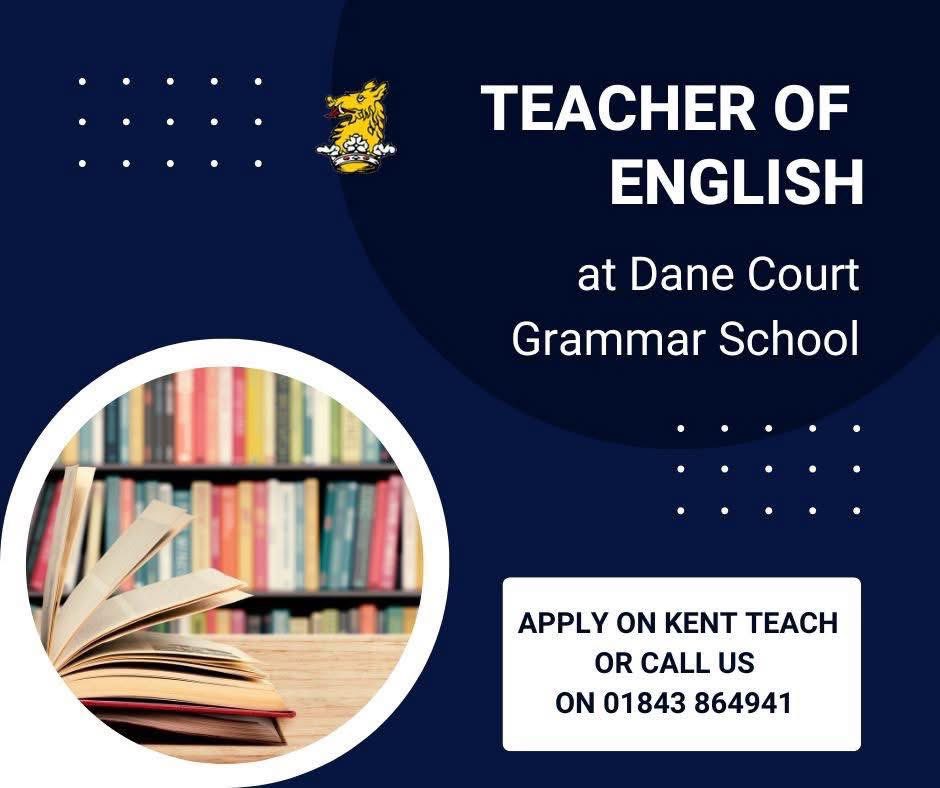 Dane_Court_GS's tweet image. Great opportunities to join our lovely school in September. 🌟 kent-teach.com/School/Directo…