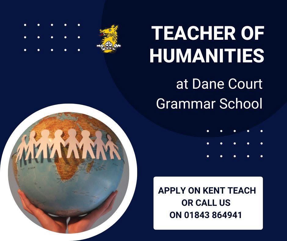 Dane_Court_GS's tweet image. Great opportunities to join our lovely school in September. 🌟 kent-teach.com/School/Directo…