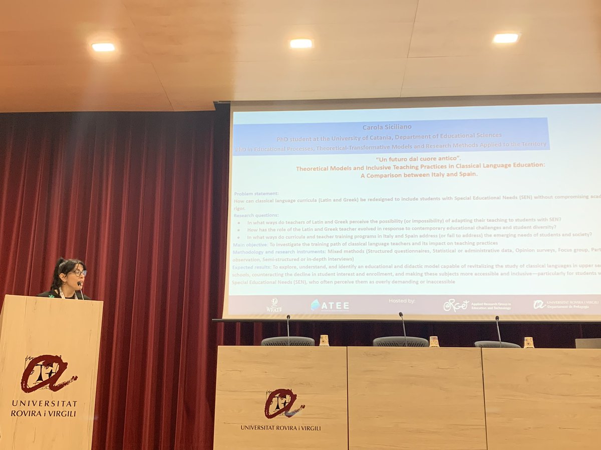 DemirbasNazli's tweet image. Doctoral consortium has started with PhD candidates presenting their dissertations @ATEE_Brussels @argeturv @universitatURV #ateespring2025