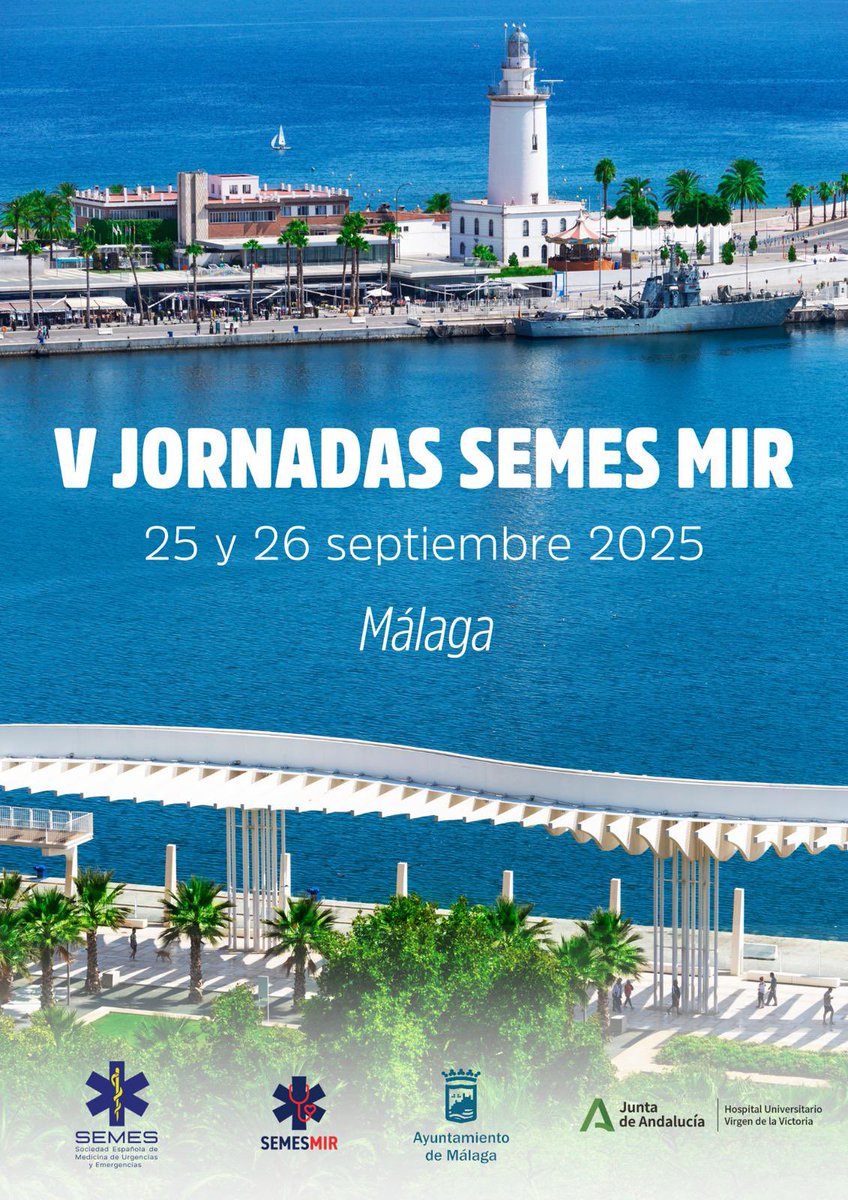 FELIZ DÍA DE LA MEDICINA DE URGENCIAS

Para celebraro abrimos las inscripciones para…

V Jornada SEMESMIR 🥳

📆25-26 de septiembre
📍Málaga. Colegio de Médicos

Talleres prácticos y actualización en urgencias.

Inscríbete

jornadasresidentessemes.com/index.php

<a href="/SEMES_/">SEMES</a>  <a href="/SEMES_ANDALUCIA/">SEMES ANDALUCIA</a>