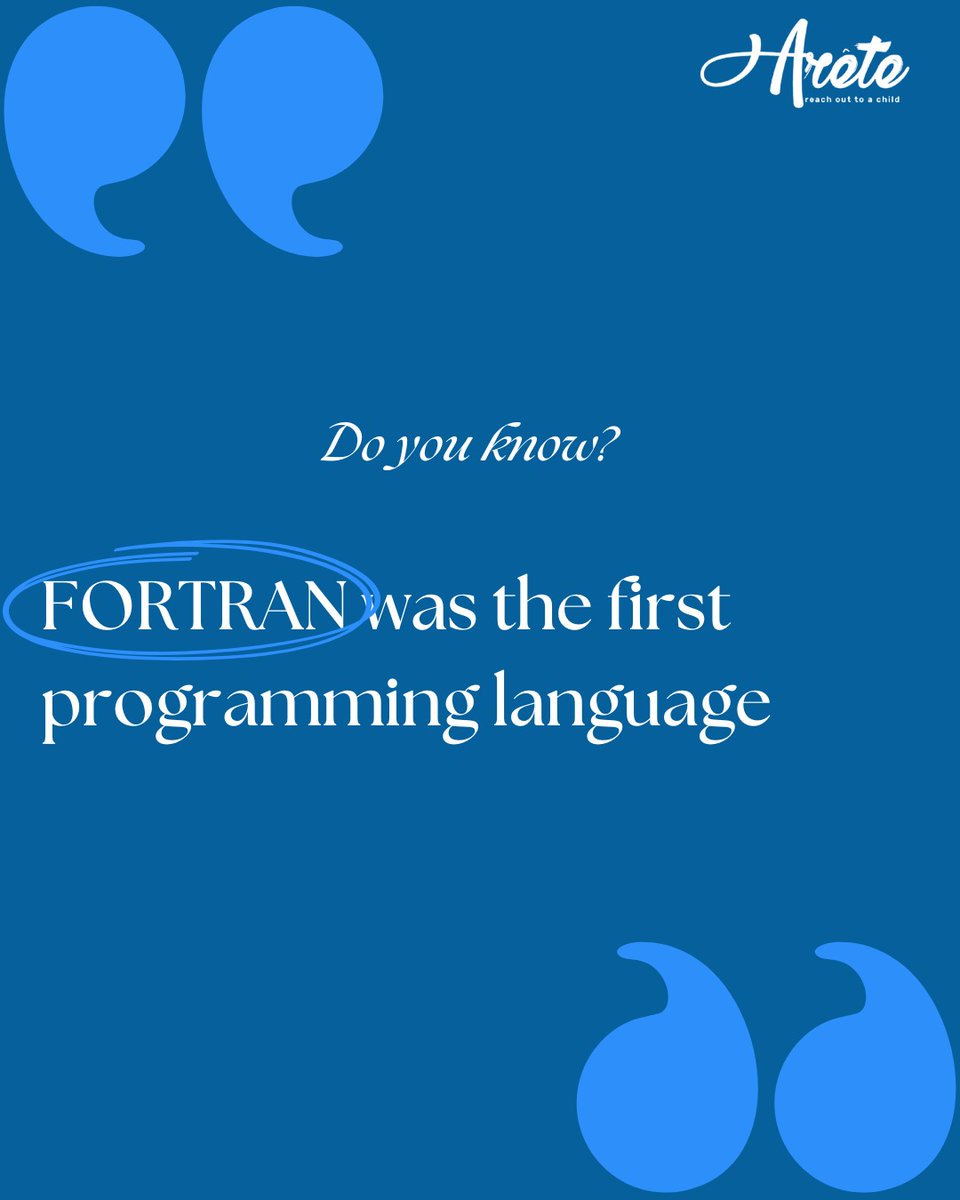 official_arete's tweet photo. Did you know the first programming language ever created was FORTRAN?
Built in the 1950s, it helped launch the tech revolution, and it's still in use today for scientific computing!
#DidYouKnow #TechHistory #FORTRAN #AreteAfrica #YouthInTech #STEM https://t.co/ztuEl3AePO