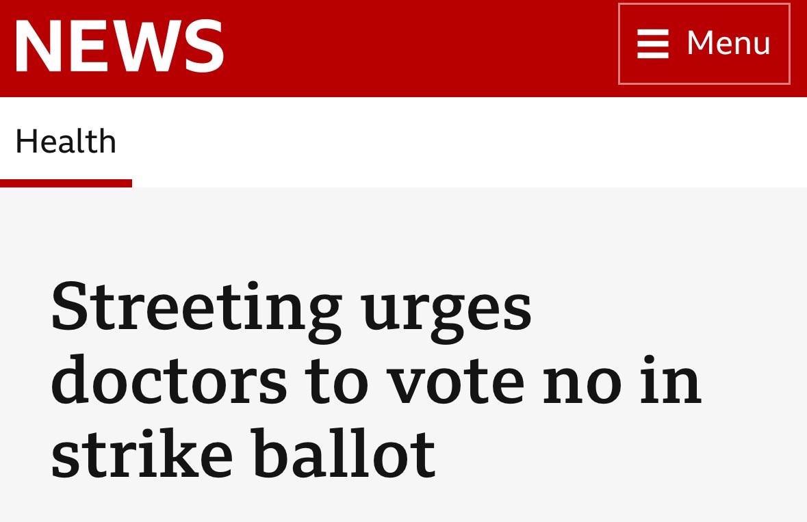 #medtwitter Please ignore Wes and vote YES in the ballot. Even if other things concern you more than pay (training numbers, MAPs etc) a rejected ballot will only incentivise the govt to ignore all the other issue + we will get nowhere..