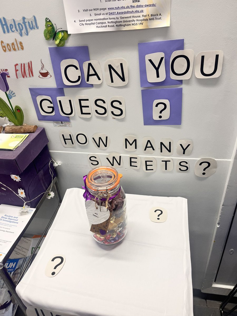 SaschaDeli's tweet photo. We are nearing the end of may so what better way to end it than with SWEETS!π¬π for Β£1 guess how many sweets are in this jar for your chance to win it allπ#makemaypurple #stroke @NUH_Stroke @NUHTeamStroke @XMcVey @SarahMack24 @Vickyy_Jones @YOGANANDHAMSUN1 https://t.co/MTlLjkc6Te