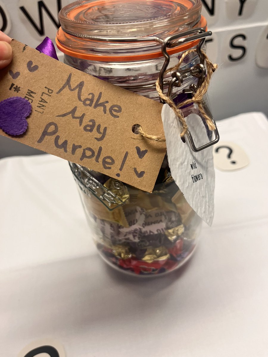 SaschaDeli's tweet photo. We are nearing the end of may so what better way to end it than with SWEETS!π¬π for Β£1 guess how many sweets are in this jar for your chance to win it allπ#makemaypurple #stroke @NUH_Stroke @NUHTeamStroke @XMcVey @SarahMack24 @Vickyy_Jones @YOGANANDHAMSUN1 https://t.co/MTlLjkc6Te